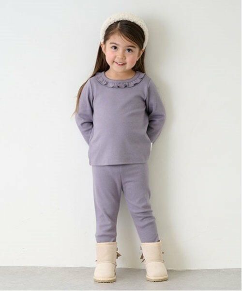 petit main / プティマイン Tシャツ | 【フワもちっと】吸湿発熱ちびフリル長T | 詳細2