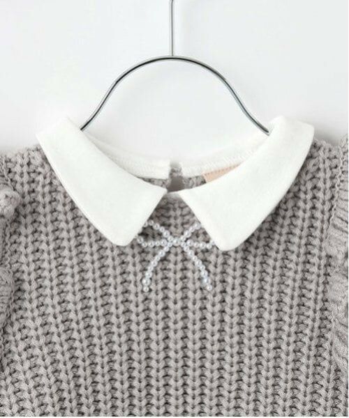 petit main / プティマイン ニット・セーター | 【リンク】パールリボン付ニットベスト(キッズ) | 詳細12