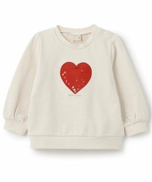 petit main / プティマイン スウェット | 【リンク】キラキラモチーフトレーナー(キッズ)（アイボリー）