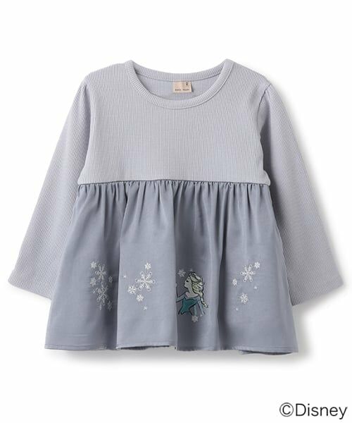 petit main / プティマイン その他トップス | 【Disney】刺しゅうカットチュニック（ライト ブルー）