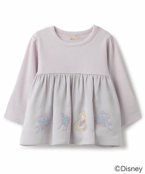 petit main / プティマイン その他トップス | 【Disney】刺しゅうカットチュニック（ラベンダー）