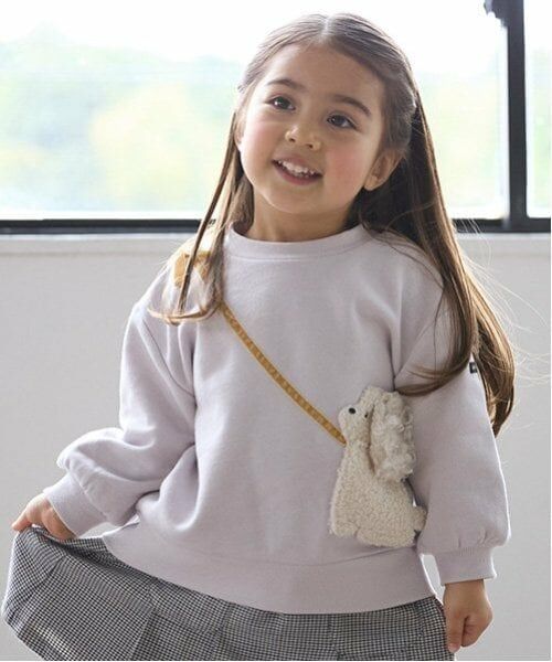 petit main / プティマイン スウェット | 【吸湿発熱/リンク】ふわふわプードルトレーナー（ラベンダー）