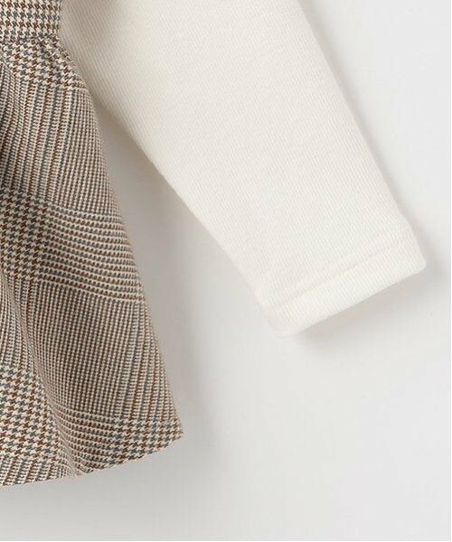 petit main / プティマイン Tシャツ | 【リンク】チェックドッキング長T(キッズ) | 詳細14