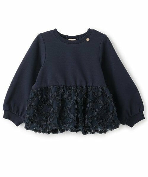 petit main / プティマイン スウェット | 【リンク】ジャガードペプラムトレーナー(キッズ) | 詳細13