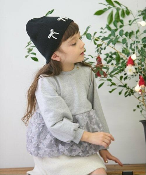 petit main / プティマイン スウェット | 【リンク】ジャガードペプラムトレーナー(キッズ) | 詳細2