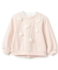petit main / プティマイン スウェット | 【吸水速乾/リンク】花モチーフトレーナー(キッズサイズ)