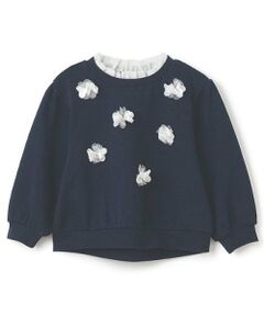petit main / プティマイン スウェット | 【吸水速乾/リンク】花モチーフトレーナー(キッズサイズ)