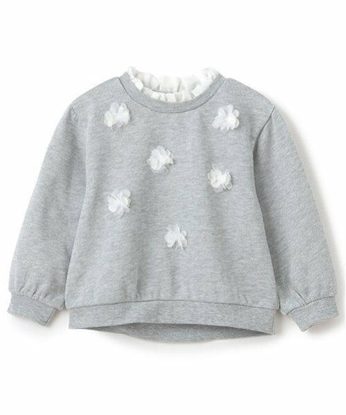 petit main / プティマイン スウェット | 【吸水速乾/リンク】花モチーフトレーナー(キッズサイズ) | 詳細5