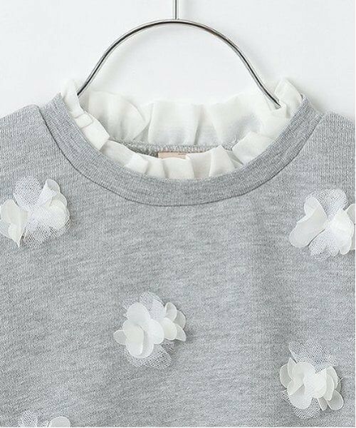 petit main / プティマイン スウェット | 【吸水速乾/リンク】花モチーフトレーナー(キッズサイズ) | 詳細7