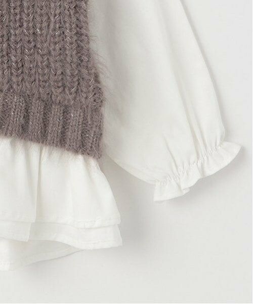 petit main / プティマイン シャツ・ブラウス | 【リンク】シャギードッキングブラウス(キッズ) | 詳細5