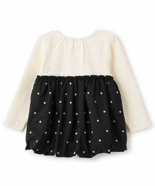 petit main / プティマイン Tシャツ | ドットバルーンドッキング長T | 詳細2