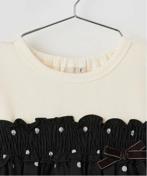 petit main / プティマイン Tシャツ | ドットバルーンドッキング長T | 詳細3