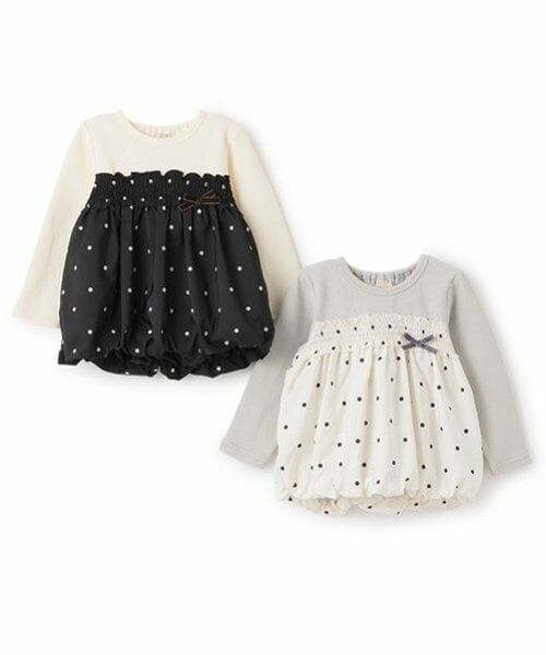 petit main / プティマイン Tシャツ | ドットバルーンドッキング長T | 詳細9