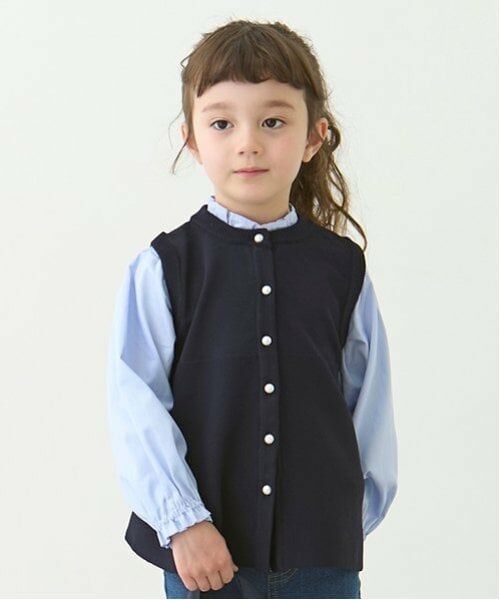 petit main / プティマイン シャツ・ブラウス | 【リンク】フレアベストドッキングトップス(キッズ) | 詳細1