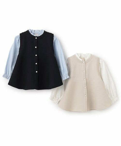 petit main / プティマイン シャツ・ブラウス | 【リンク】フレアベストドッキングトップス(キッズ) | 詳細12