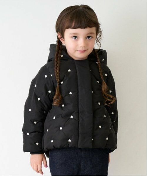 petit main / プティマイン ブルゾン | 【リンク】ハート刺しゅう中綿ジャケット(キッズ) | 詳細6