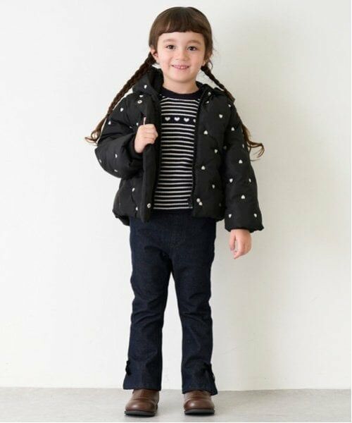 petit main / プティマイン ブルゾン | 【リンク】ハート刺しゅう中綿ジャケット(キッズ) | 詳細7