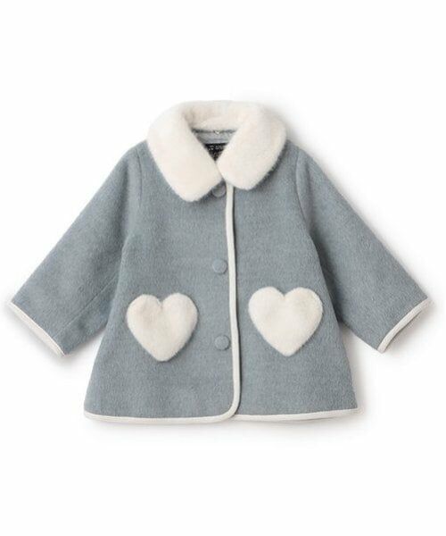 petit main / プティマイン その他アウター | ファー衿ハートポケットコート | 詳細14