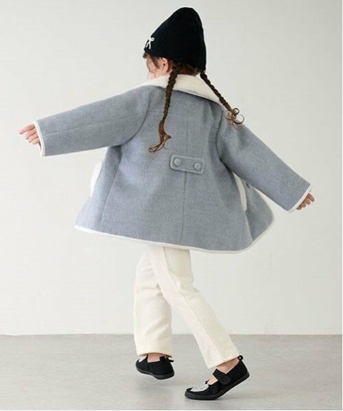 petit main / プティマイン その他アウター | ファー衿ハートポケットコート | 詳細2