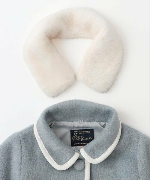 petit main / プティマイン その他アウター | ファー衿ハートポケットコート | 詳細6