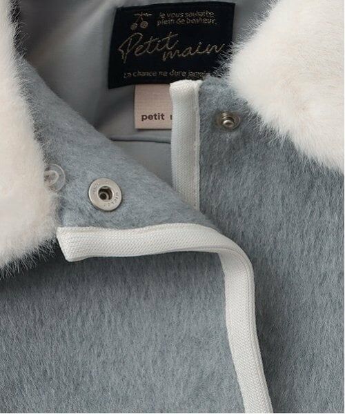 petit main / プティマイン その他アウター | ファー衿ハートポケットコート | 詳細7