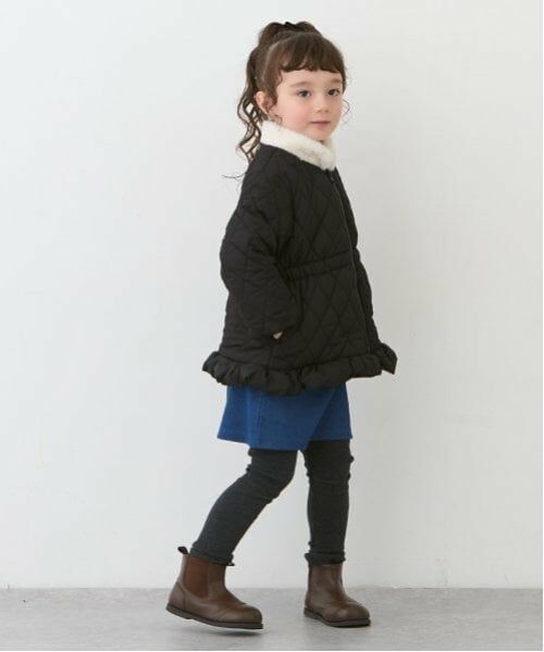 petit main / プティマイン ブルゾン | 【リンク】ファー衿キルト中綿ジャケット(キッズ) | 詳細11