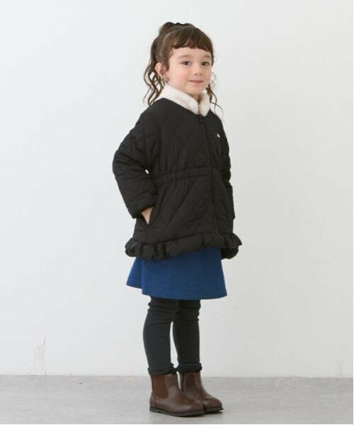 petit main / プティマイン ブルゾン | 【リンク】ファー衿キルト中綿ジャケット(キッズ) | 詳細12