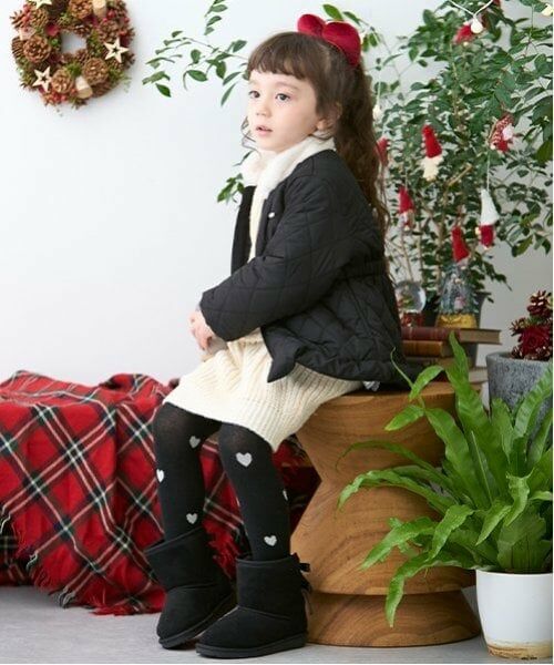 petit main / プティマイン ブルゾン | 【リンク】ファー衿キルト中綿ジャケット(キッズ) | 詳細4