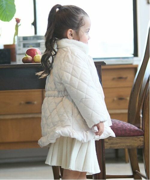 petit main / プティマイン ブルゾン | 【リンク】ファー衿キルト中綿ジャケット(キッズ) | 詳細6