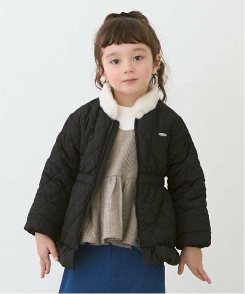 petit main / プティマイン ブルゾン | 【リンク】ファー衿キルト中綿ジャケット(キッズ) | 詳細8