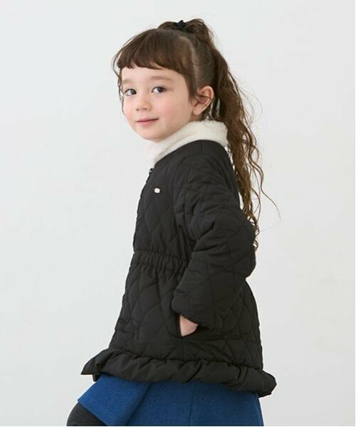 petit main / プティマイン ブルゾン | 【リンク】ファー衿キルト中綿ジャケット(キッズ) | 詳細9