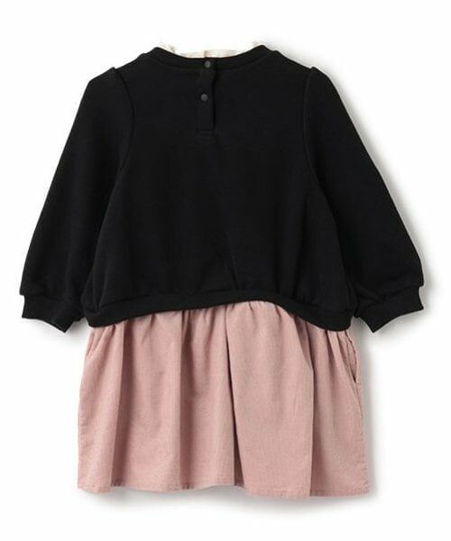 petit main / プティマイン ミニ丈・ひざ丈ワンピース | ハート刺しゅう切り替えワンピース | 詳細2