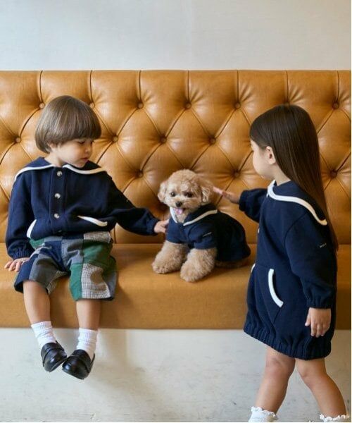 petit main / プティマイン ミニ丈・ひざ丈ワンピース | 【リンク】セーラー襟ワンピース(キッズ) | 詳細1