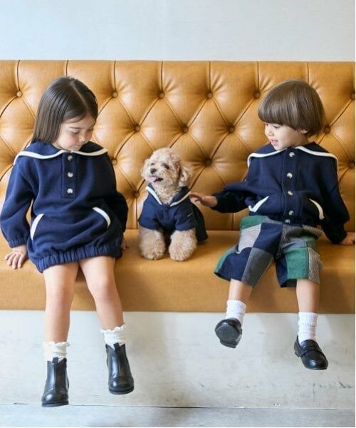 petit main / プティマイン ミニ丈・ひざ丈ワンピース | 【リンク】セーラー襟ワンピース(キッズ) | 詳細2
