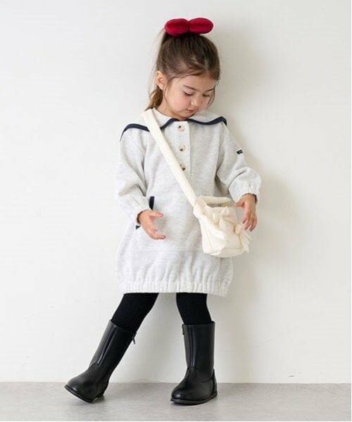 petit main / プティマイン ミニ丈・ひざ丈ワンピース | 【リンク】セーラー襟ワンピース(キッズ) | 詳細4