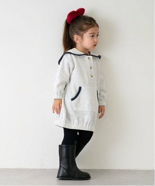 petit main / プティマイン ミニ丈・ひざ丈ワンピース | 【リンク】セーラー襟ワンピース(キッズ) | 詳細5