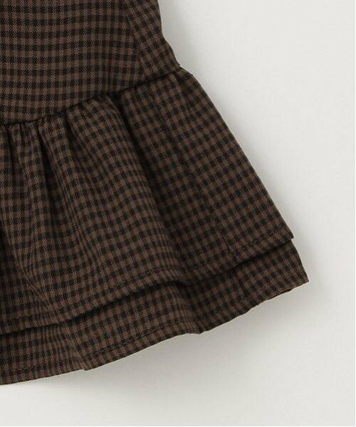 petit main / プティマイン ミニ丈・ひざ丈ワンピース | 【リンク】ギンガムドッキングワンピース(キッズ) | 詳細6