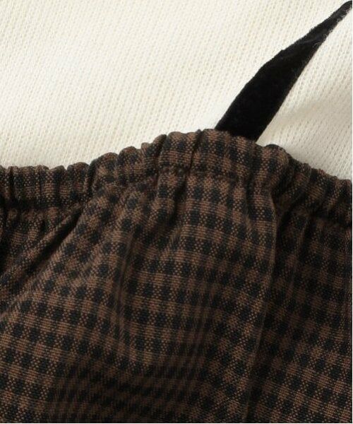 petit main / プティマイン ミニ丈・ひざ丈ワンピース | 【リンク】ギンガムドッキングワンピース(キッズ) | 詳細8