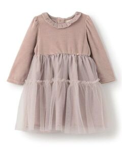 petit main / プティマイン ミニ丈・ひざ丈ワンピース | 【リンク】ベロアチュールワンピース(キッズ)