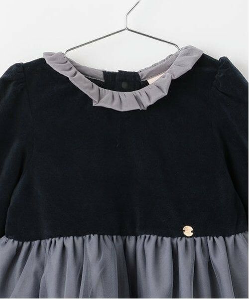 petit main / プティマイン ミニ丈・ひざ丈ワンピース | 【リンク】ベロアチュールワンピース(キッズ) | 詳細11
