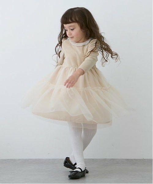 petit main / プティマイン ミニ丈・ひざ丈ワンピース | 【リンク】ベロアチュールワンピース(キッズ) | 詳細2
