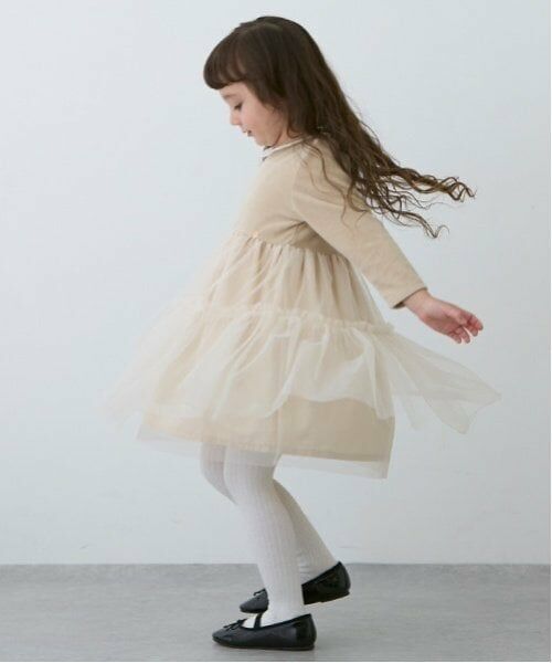petit main / プティマイン ミニ丈・ひざ丈ワンピース | 【リンク】ベロアチュールワンピース(キッズ) | 詳細3