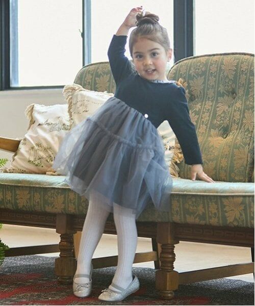 petit main / プティマイン ミニ丈・ひざ丈ワンピース | 【リンク】ベロアチュールワンピース(キッズ) | 詳細6