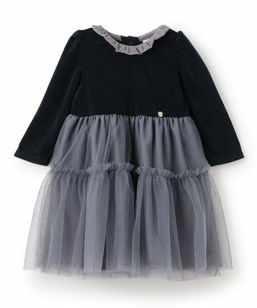 petit main / プティマイン ミニ丈・ひざ丈ワンピース | 【リンク】ベロアチュールワンピース(キッズ) | 詳細9