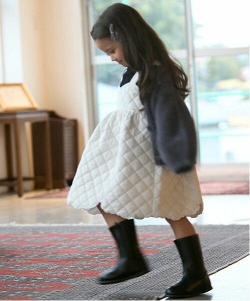 petit main / プティマイン ミニ丈・ひざ丈ワンピース | キルトジャンパースカート | 詳細2