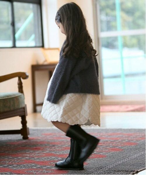 petit main / プティマイン ミニ丈・ひざ丈ワンピース | キルトジャンパースカート | 詳細3