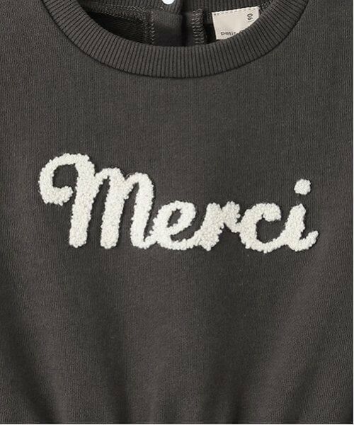 petit main / プティマイン ミニ丈・ひざ丈ワンピース | 【リンク】ロゴドッキングワンピース(キッズ) | 詳細8