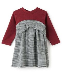 petit main / プティマイン ミニ丈・ひざ丈ワンピース | 【リンク】チェックリボンワンピース(キッズ)