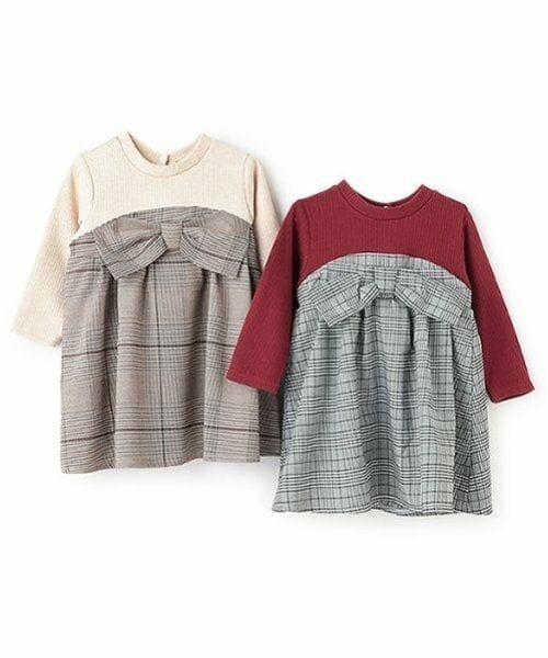 petit main / プティマイン ミニ丈・ひざ丈ワンピース | 【リンク】チェックリボンワンピース(キッズ) | 詳細13