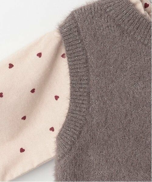 petit main / プティマイン ミニ丈・ひざ丈ワンピース | 【リンク】ベストつき柄ワンピース(キッズ) | 詳細6